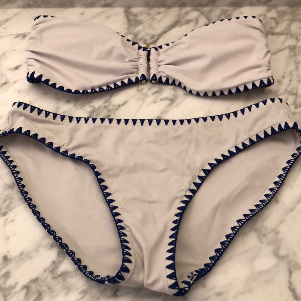 Vineyard Vines Bikini 2 piece set white & navy
